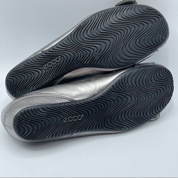 Ecco silver button ballet flats - Picture 6 of 8